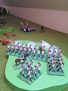 Regiment von Schmidt opens fire