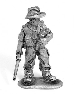 WW2 Australian infantryman unpainted casting front view