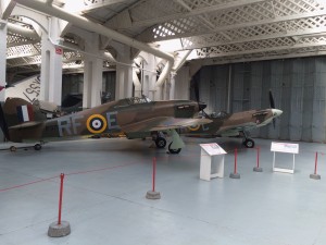 Hawker Hurricane and Supermarine Spitfire at Duxford