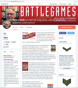 The Battlegames on Patreon page