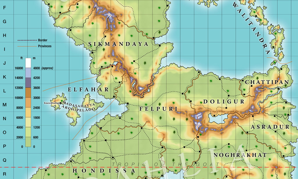 The Madasahatta Archipelago added to the map of Dahlia and Chindrastan