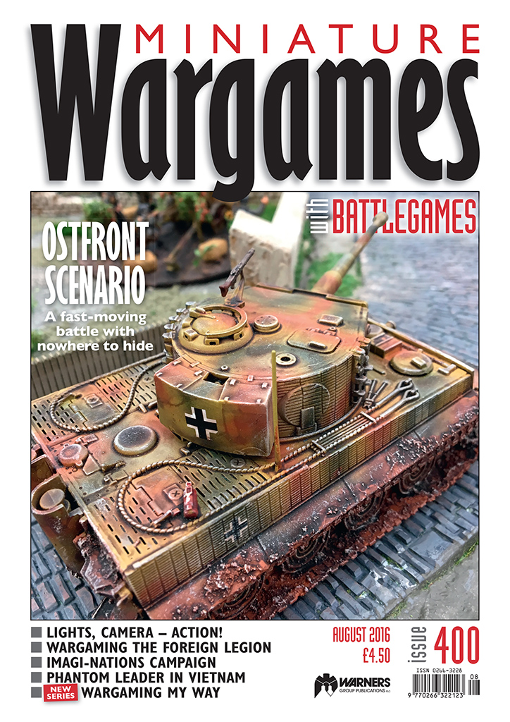 Miniature Wargames with Battlegames issue 400 front cover