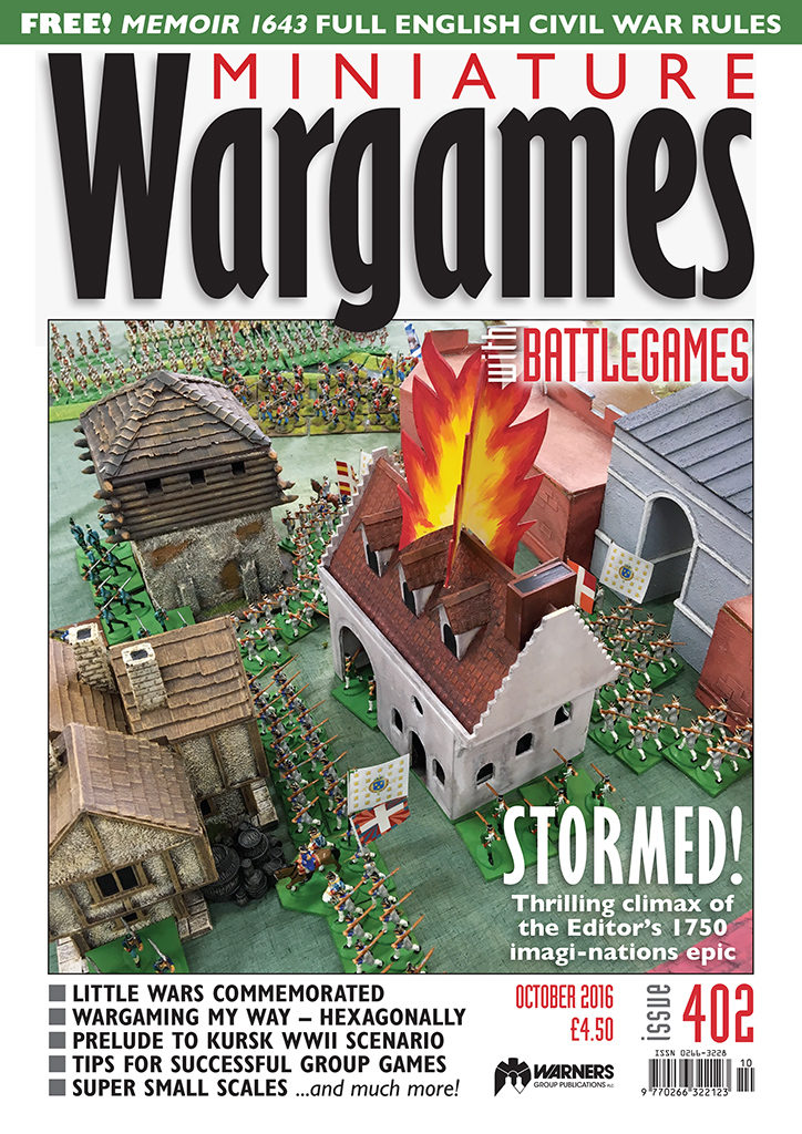 Miniature Wargames with Battlegames issue 402 front cover