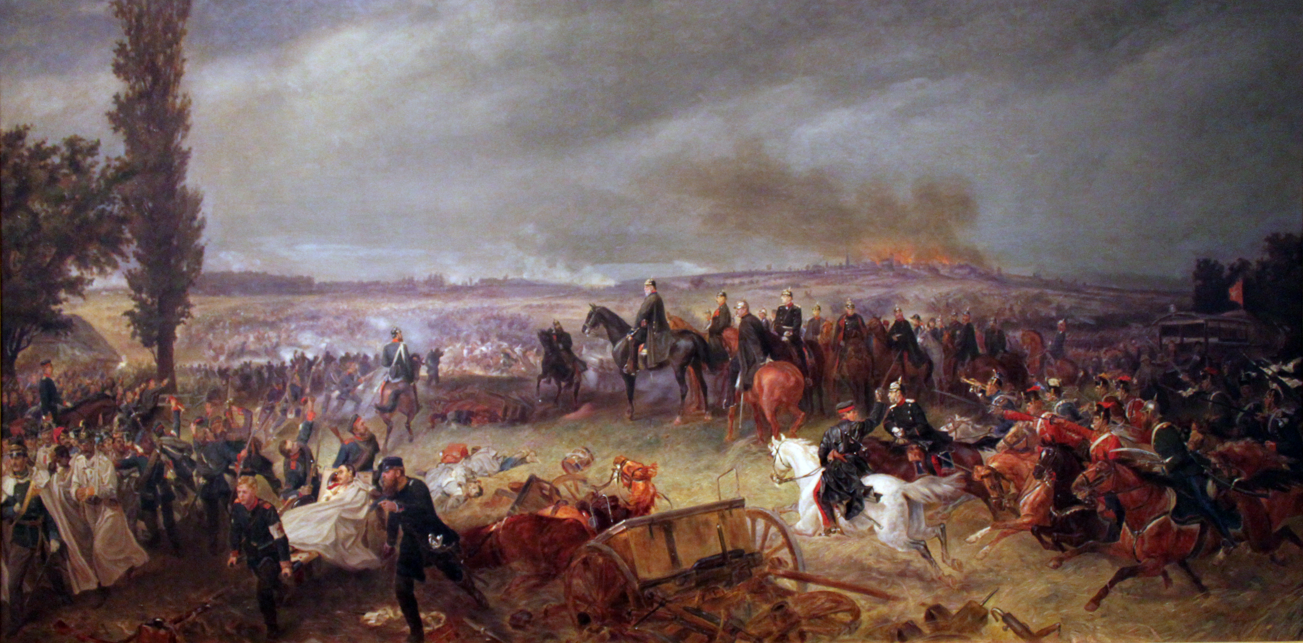 Schlacht bei Königgrätz, a painting by Georg Bleibtreu, 1868.