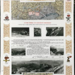 Public exhibition of The Battle of Vittorio Veneto for WWI Armistice in Vittorio Veneto, Italy. Pages from Edizioni del Risorgimento by Guido Tabet.