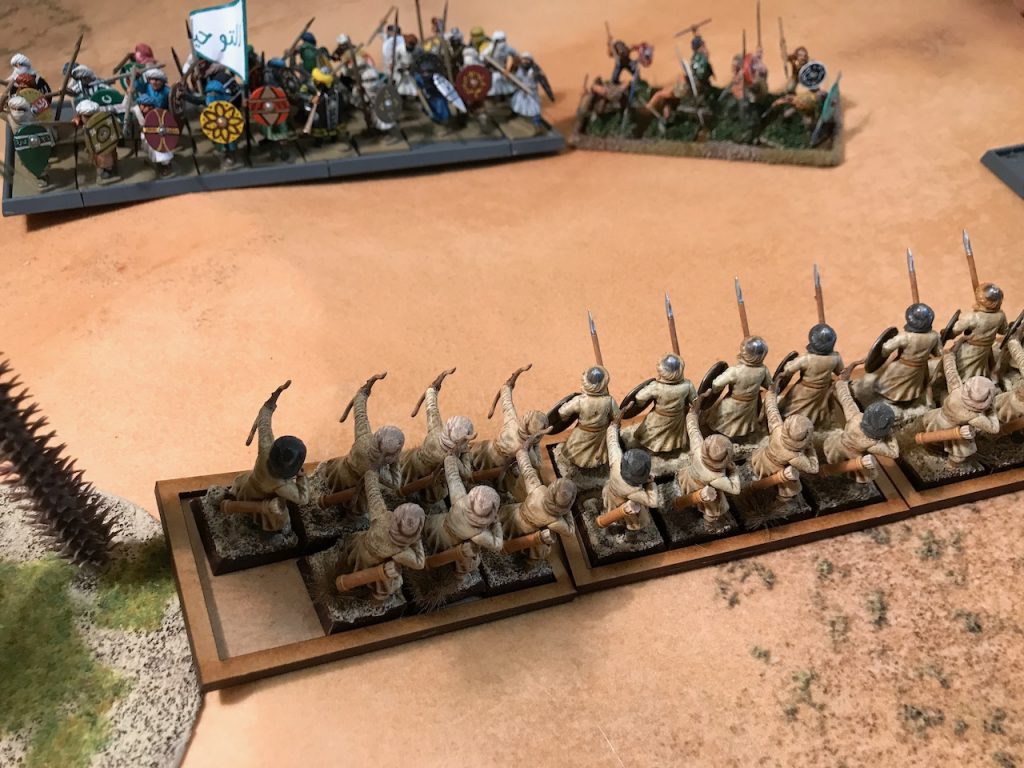 Byzarbian archers stiffen the line