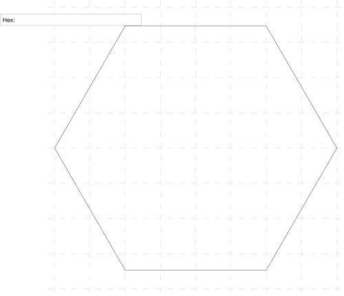 10cm sides hex for maps horizontal